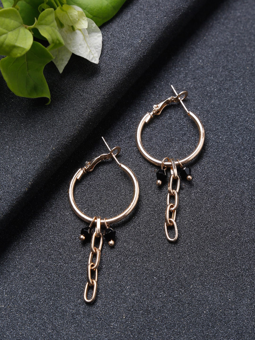 

Madame Gold-Plated Contemporary Hoop Earrings
