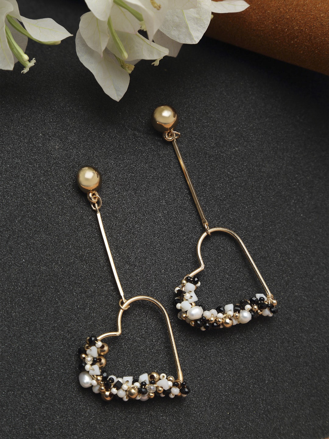 

Madame Gold-Plated Contemporary Drop Earrings