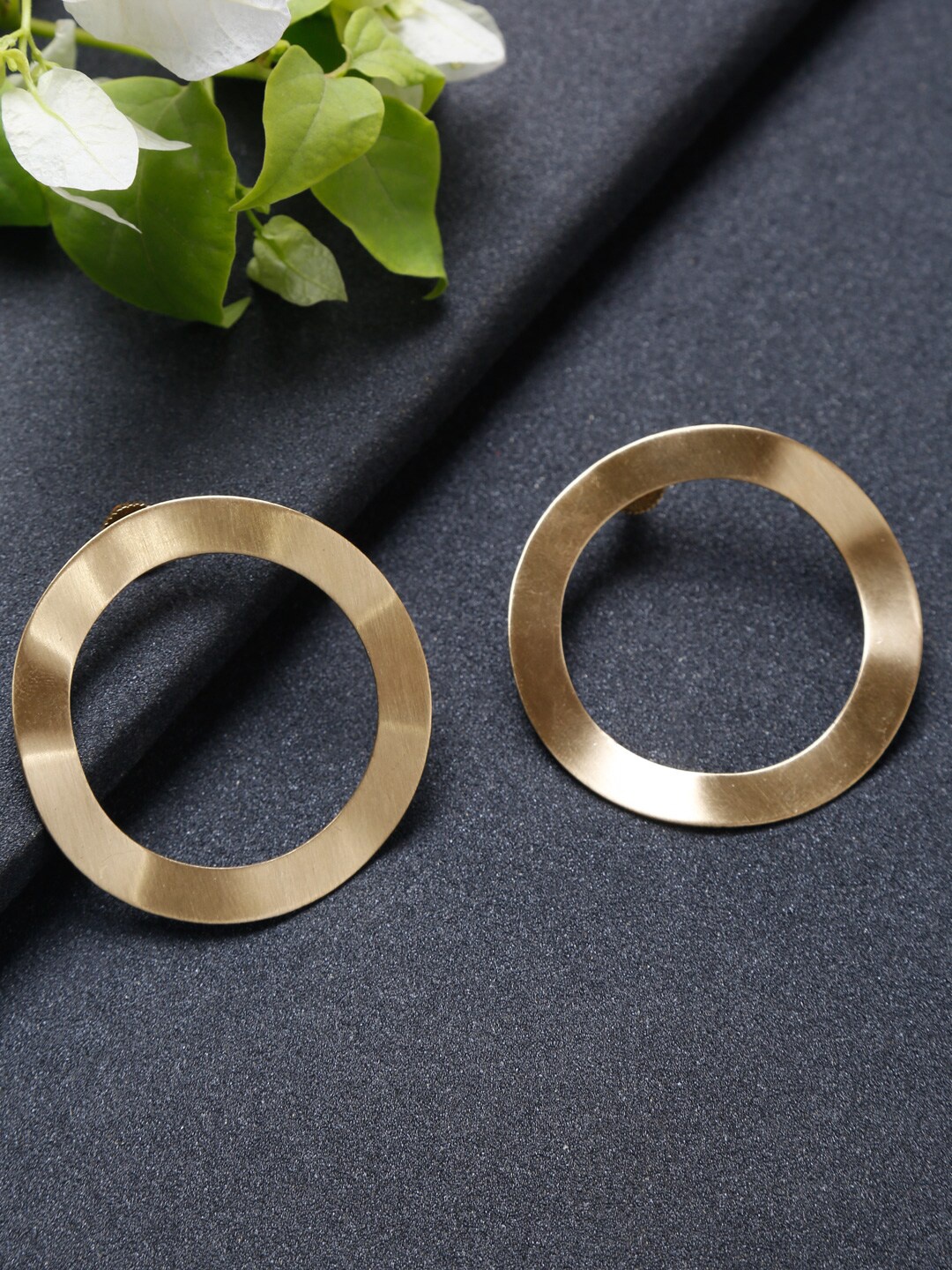 

Madame Gold-Plated Circular Drop Earrings