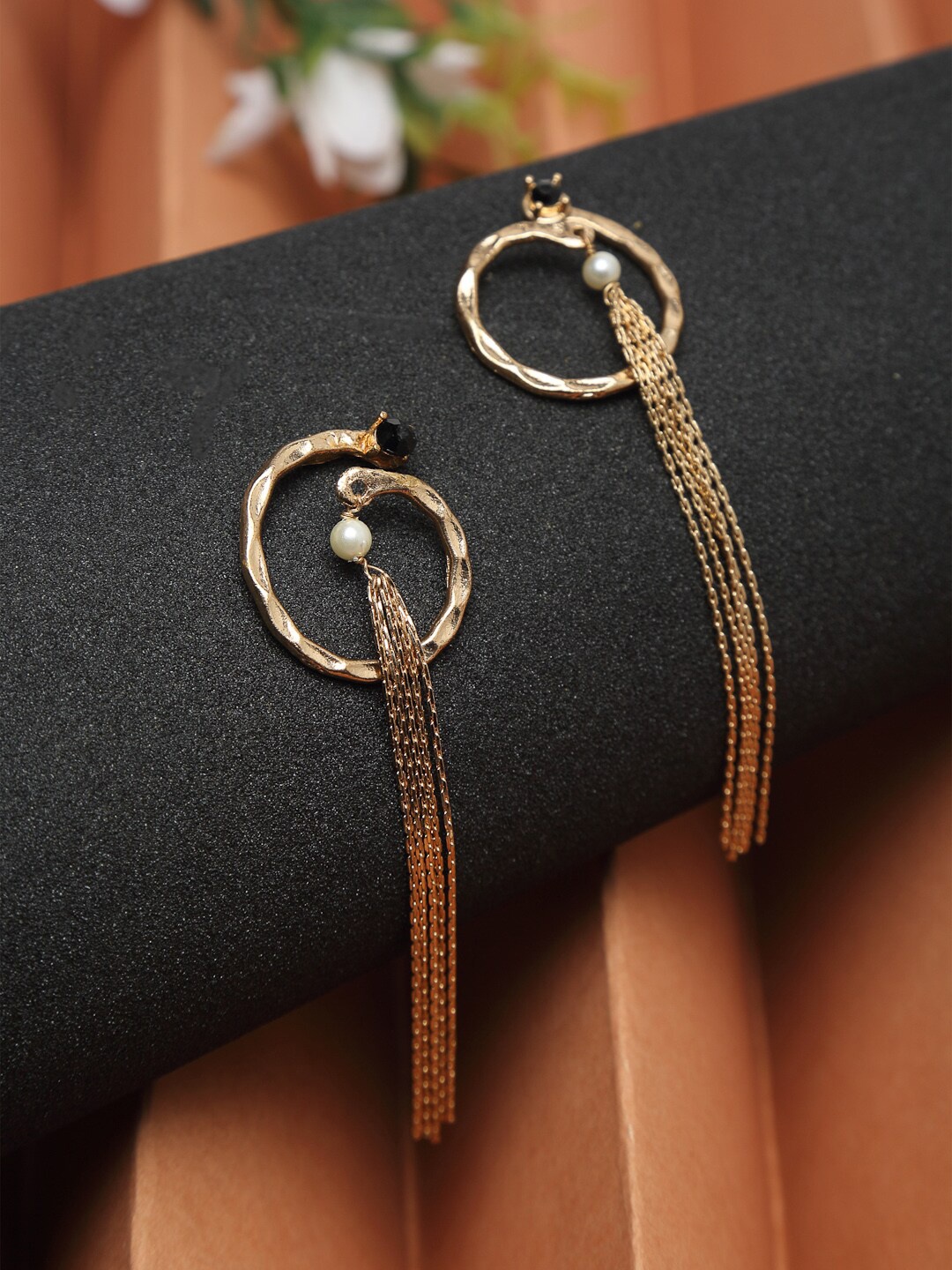 

Madame Gold-Plated Contemporary Drop Earrings