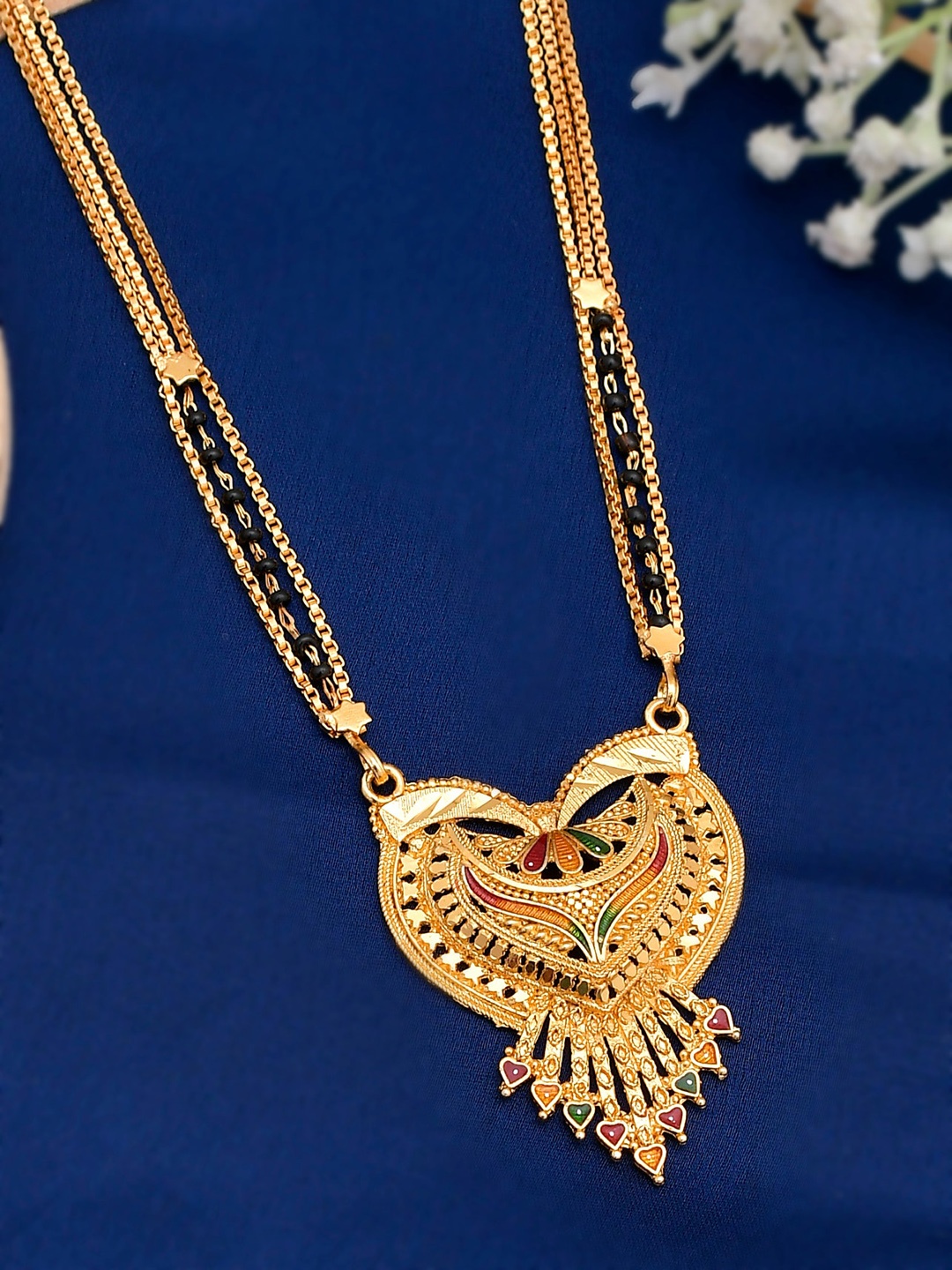 

Silvermerc Designs Gold plated Long Mangalsutra