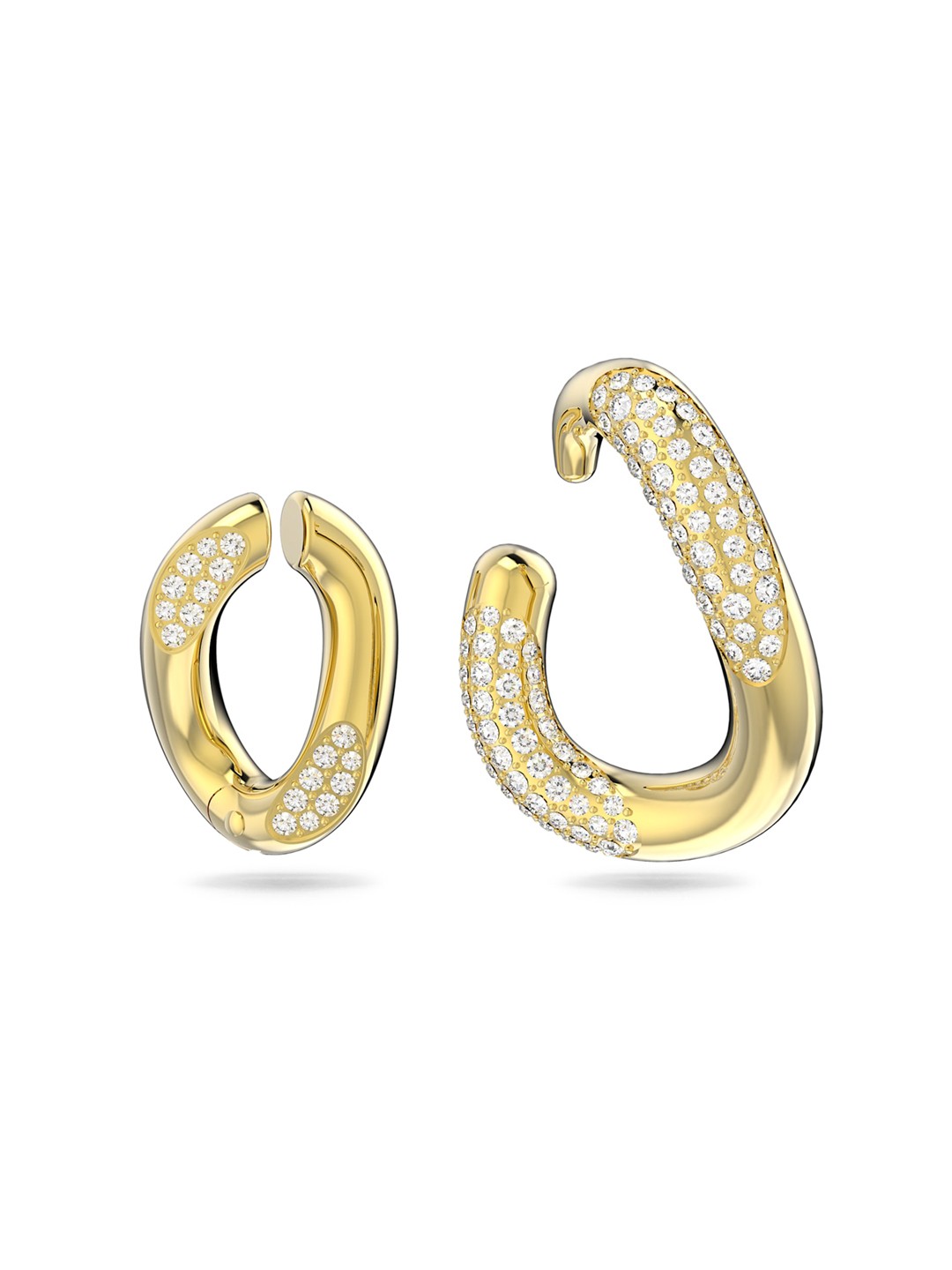 

SWAROVSKI Gold-Toned & White Contemporary Studs Earrings