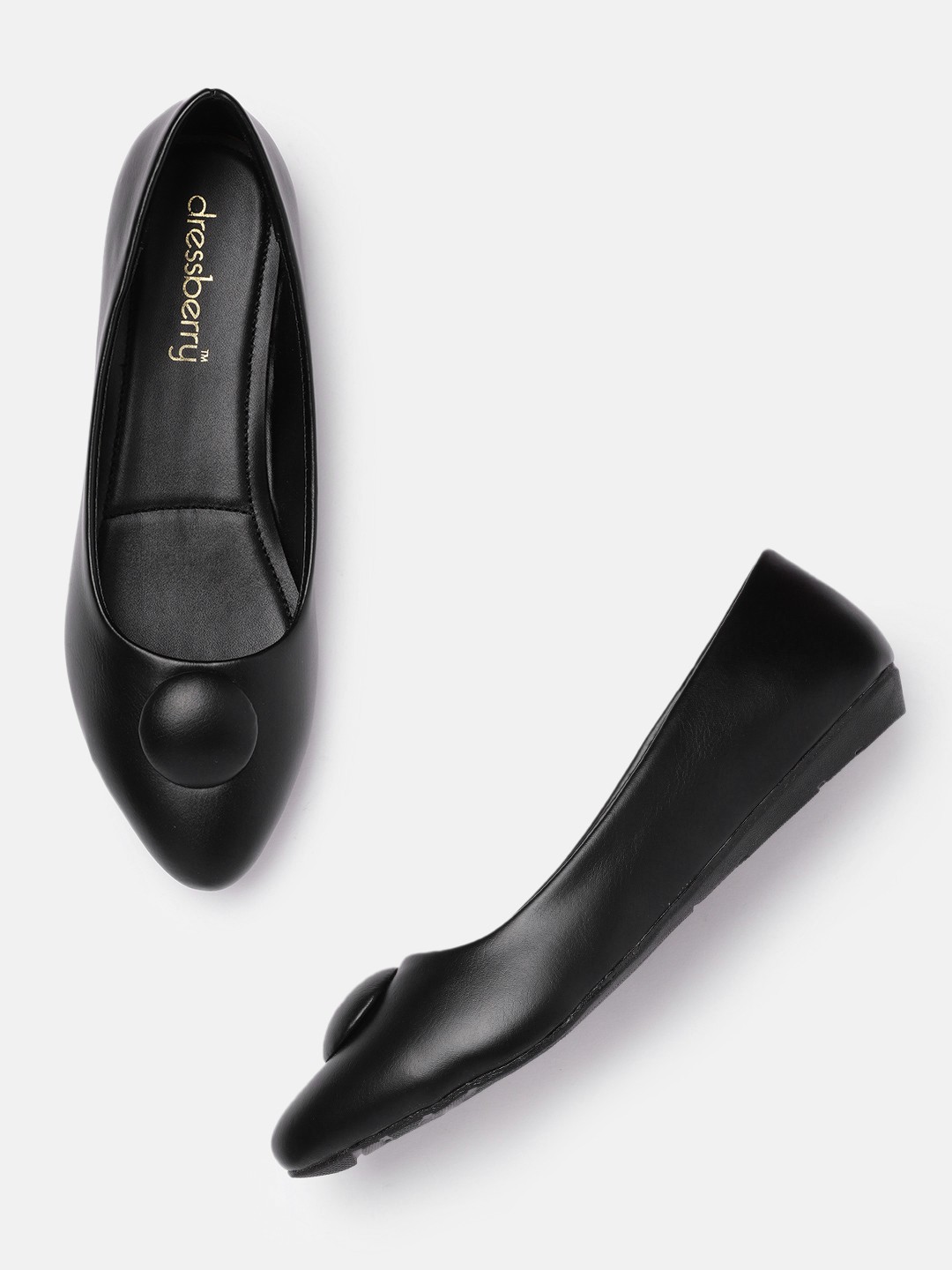 

DressBerry Women Black Ballerinas Flats