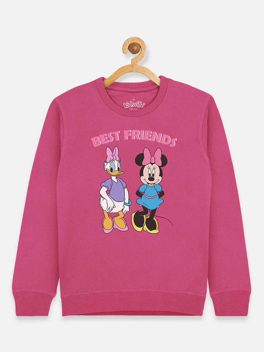 

Kids Ville Mickey & Friends Girls Pink Printed Sweatshirt
