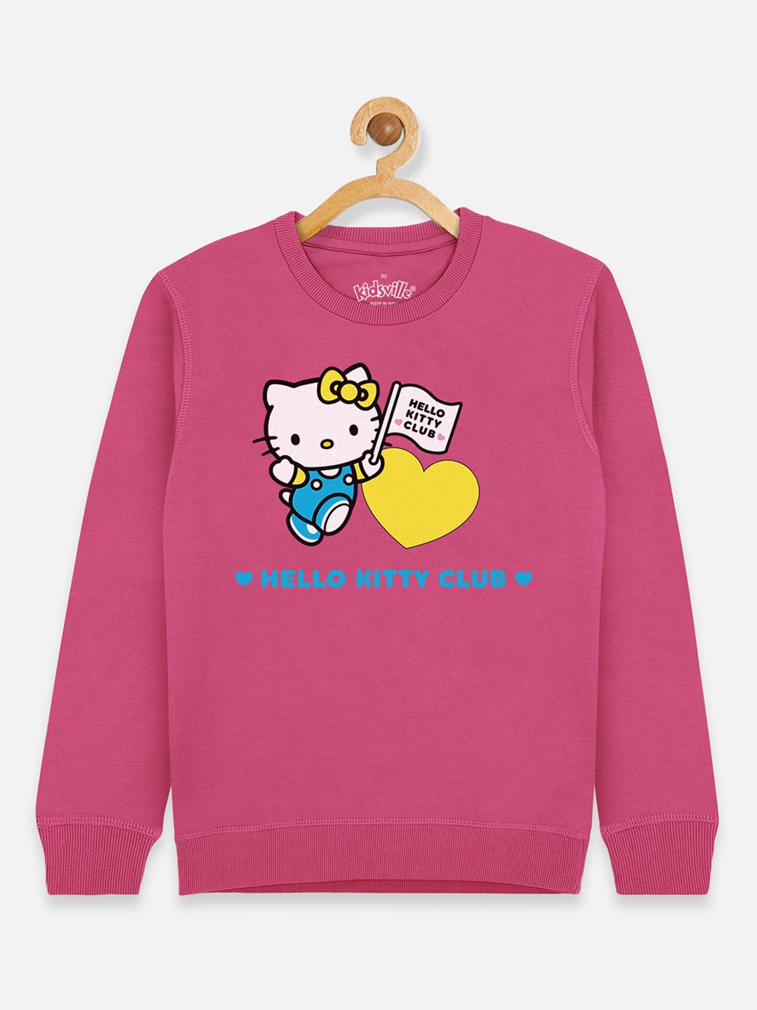 

Kids Ville Girls Pink Hello Kitty Printed Sweatshirt