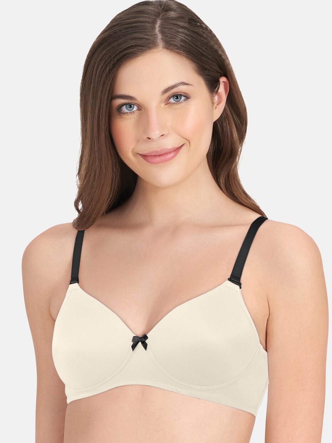 

Amante Solid Padded Wirefree Smooth Dream T-Shirt Bra BRA82301, Cream