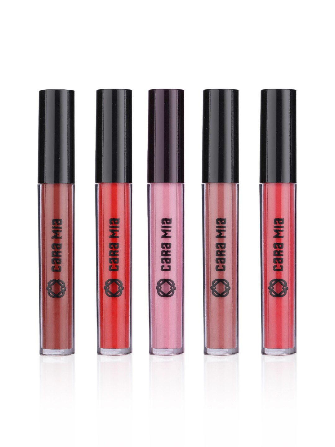 

CARA MIA Set of 5 Day and Night Liquid Lipsticks, Multi