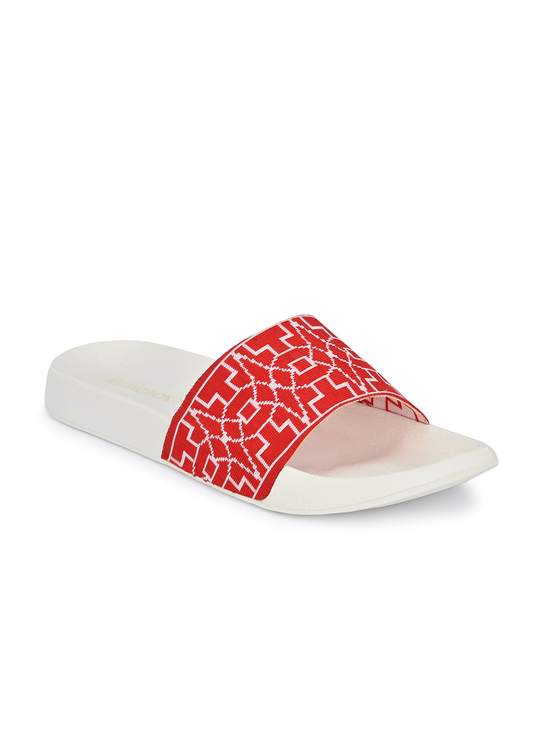 

Big Fox Men Red & White Printed Sliders