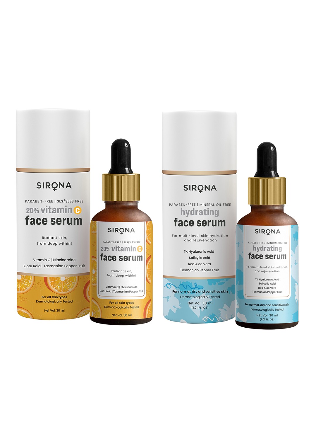 

Sirona Vitamin C & Hydrating Face Serums - 80 ml, Blue