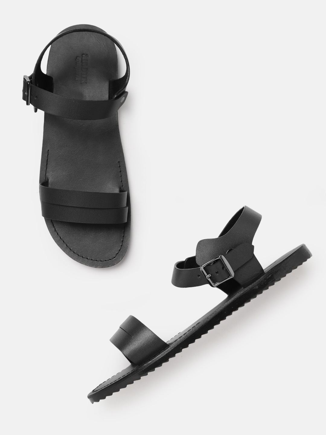 

Anouk Men Black Leather Handmade Comfort Sandals