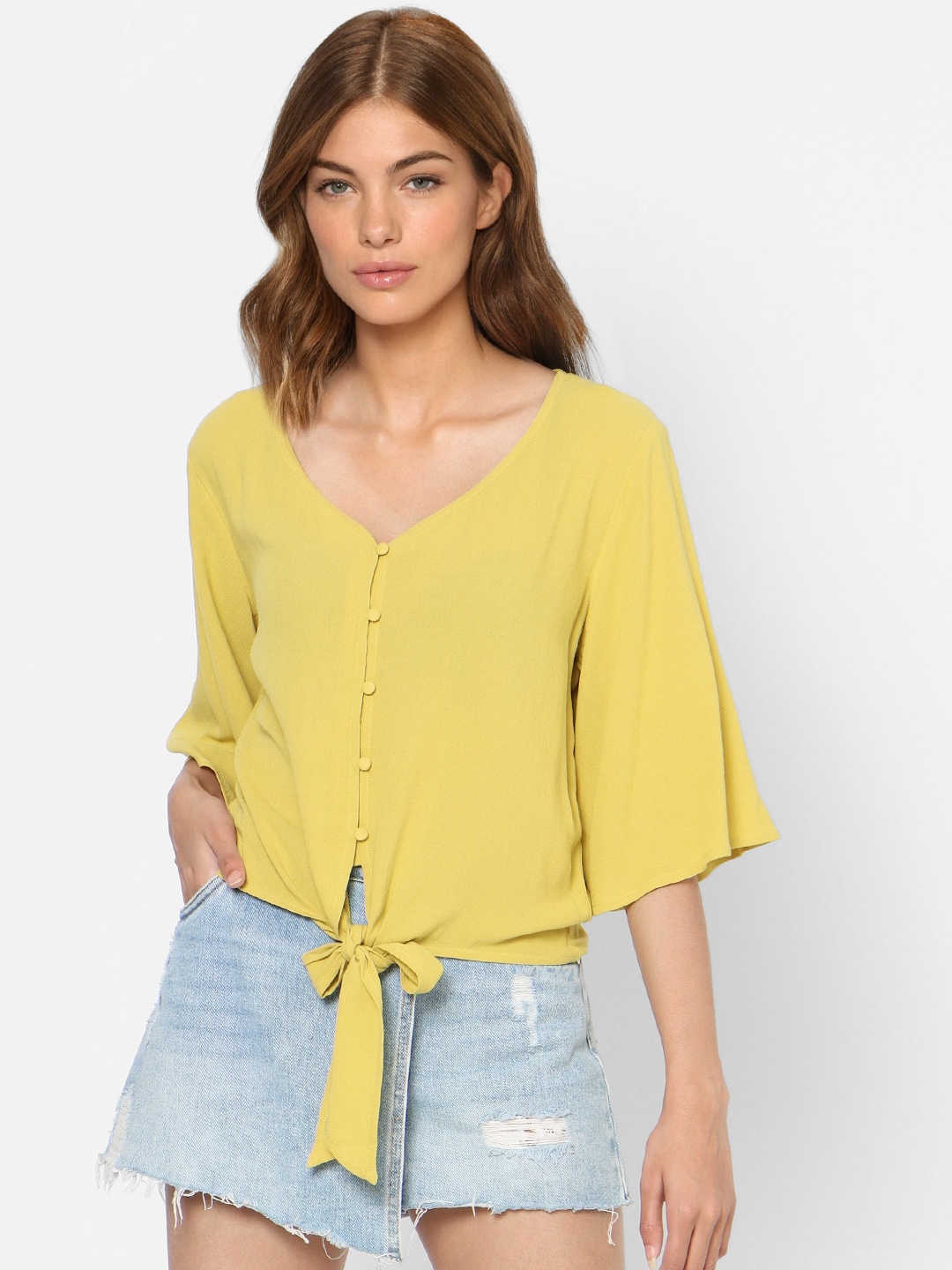 

ONLY Green Regular Crop Top