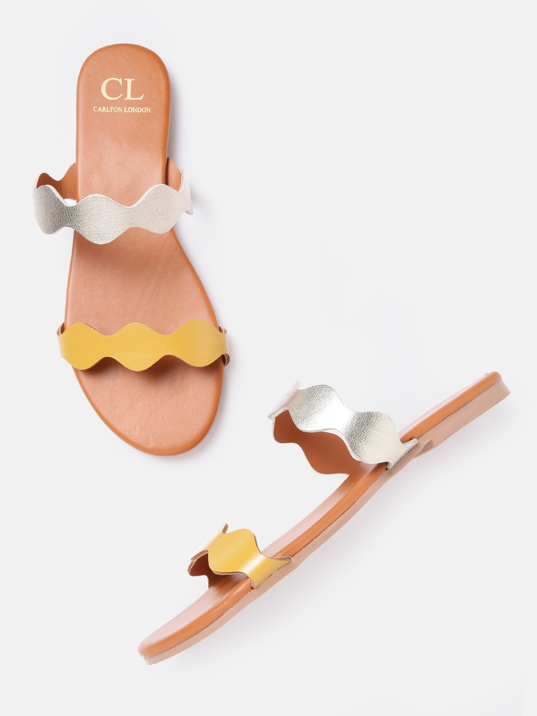 

Carlton London Women Mustard Open Toe Flats