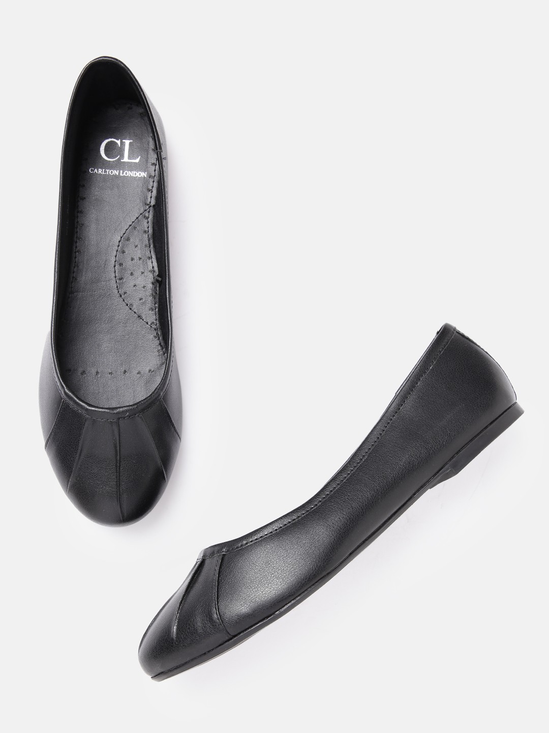 

Carlton London Women Black Solid Ballerinas