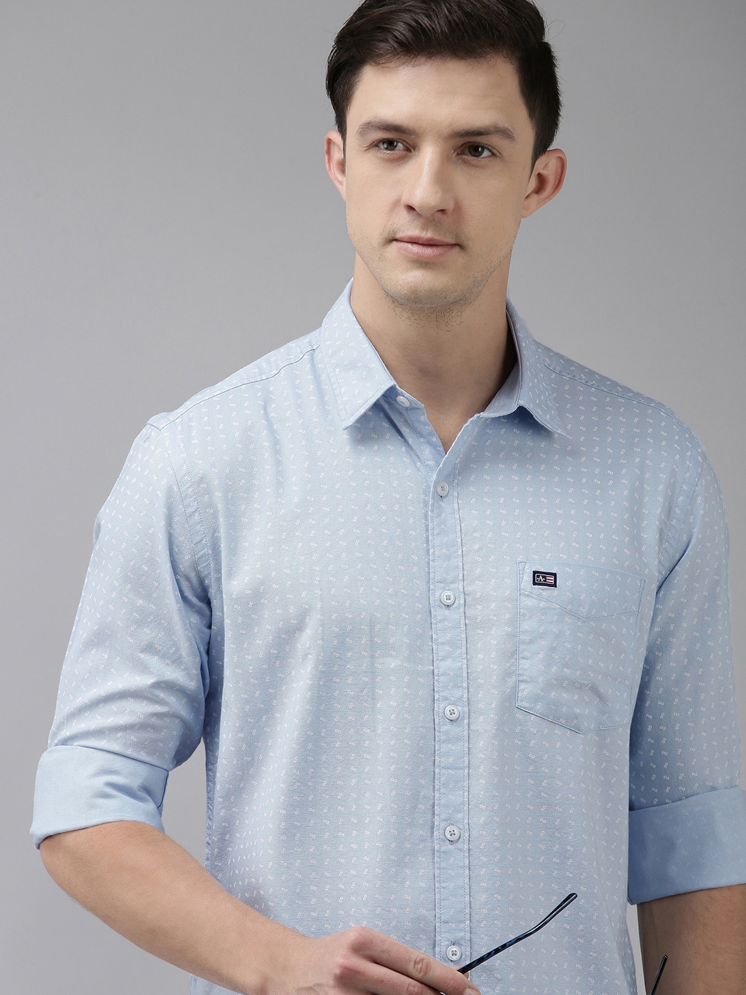 

Arrow Sport Men Blue Slim Fit Opaque Printed Casual Shirt