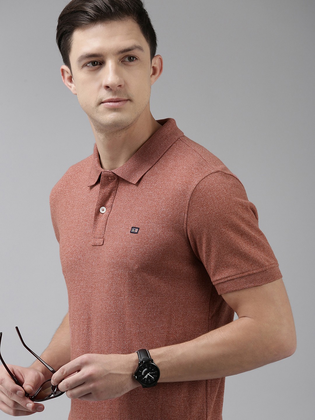 

Arrow Sport Men Red Polo Collar T-shirt