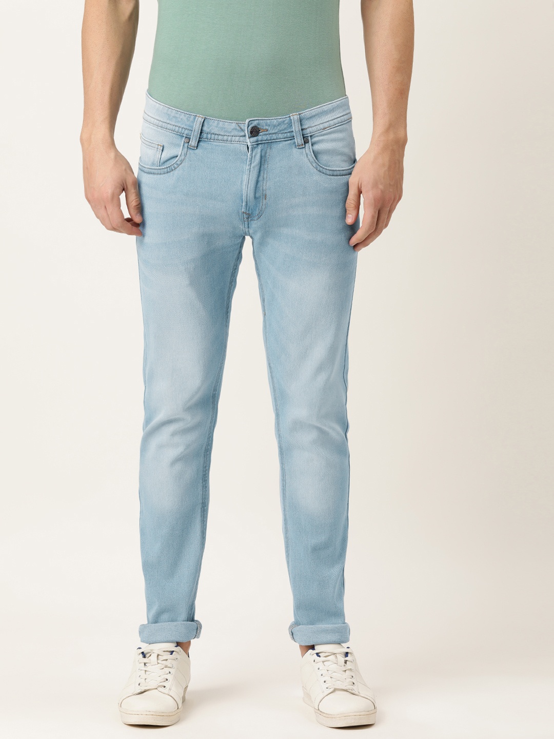 

PETER ENGLAND UNIVERSITY Men Blue Slim Fit Heavy Fade Stretchable Jeans