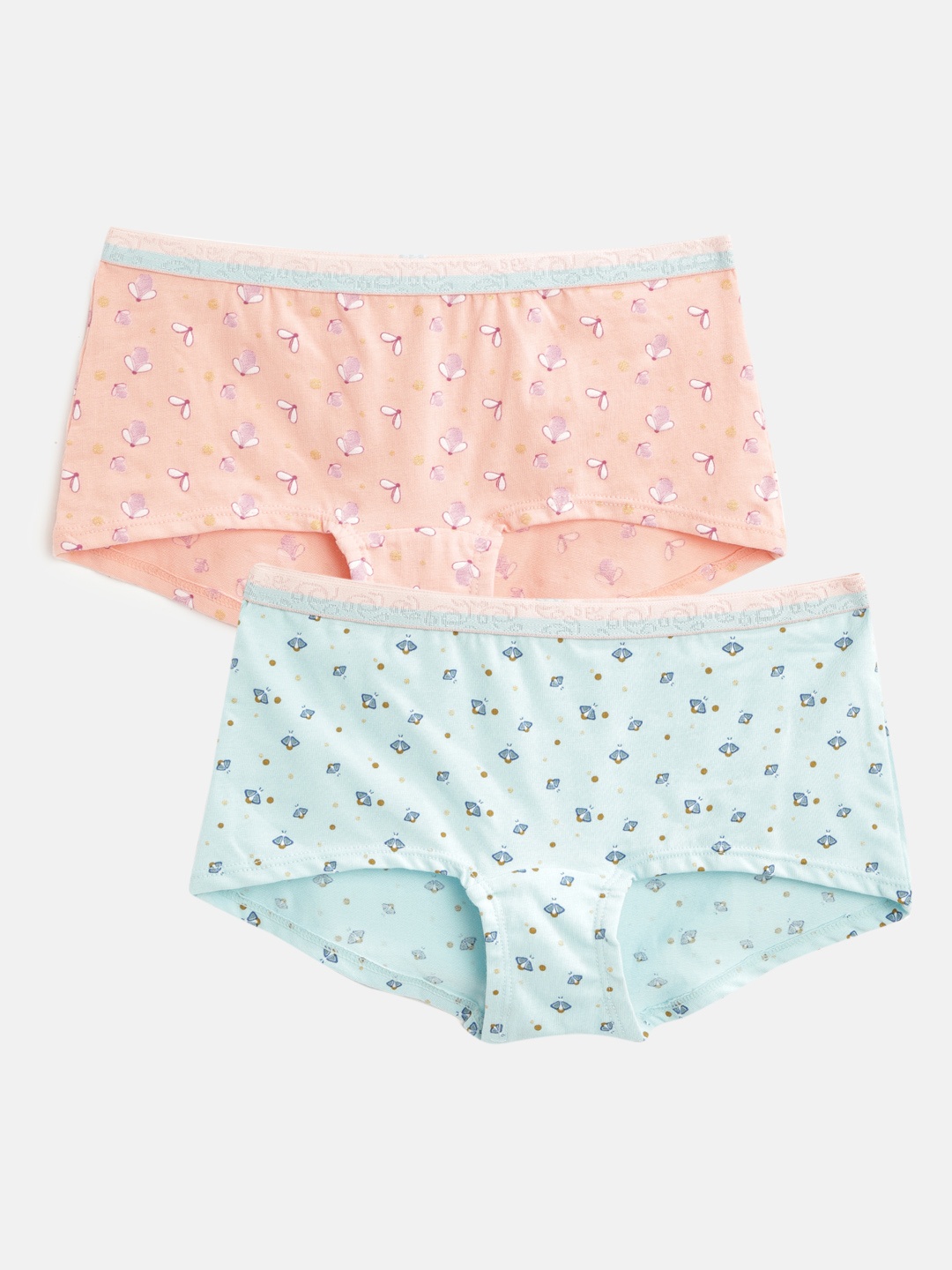 

Jockey Girls Pack of 2 Assorted Combed Cotton Hipster Briefs