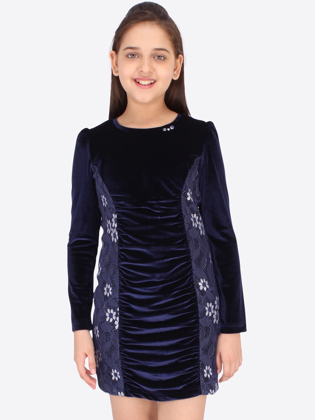 

CUTECUMBER Girls Navy Blue Sheath Dress