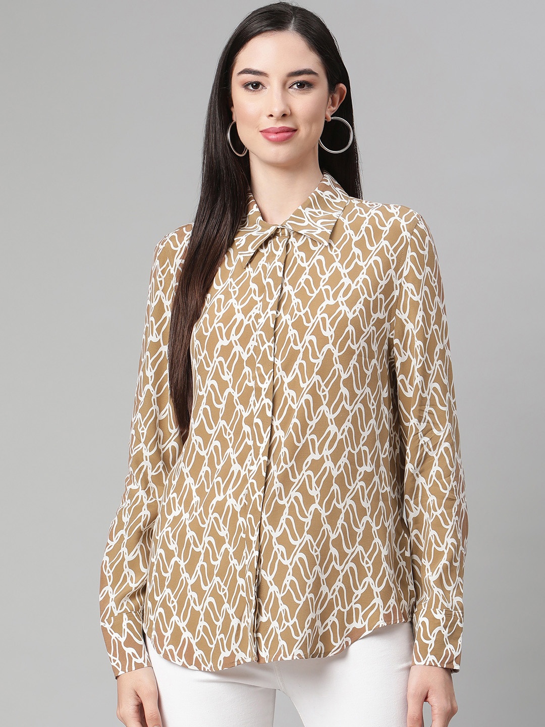 

Marks & Spencer Brown & White Regular Top