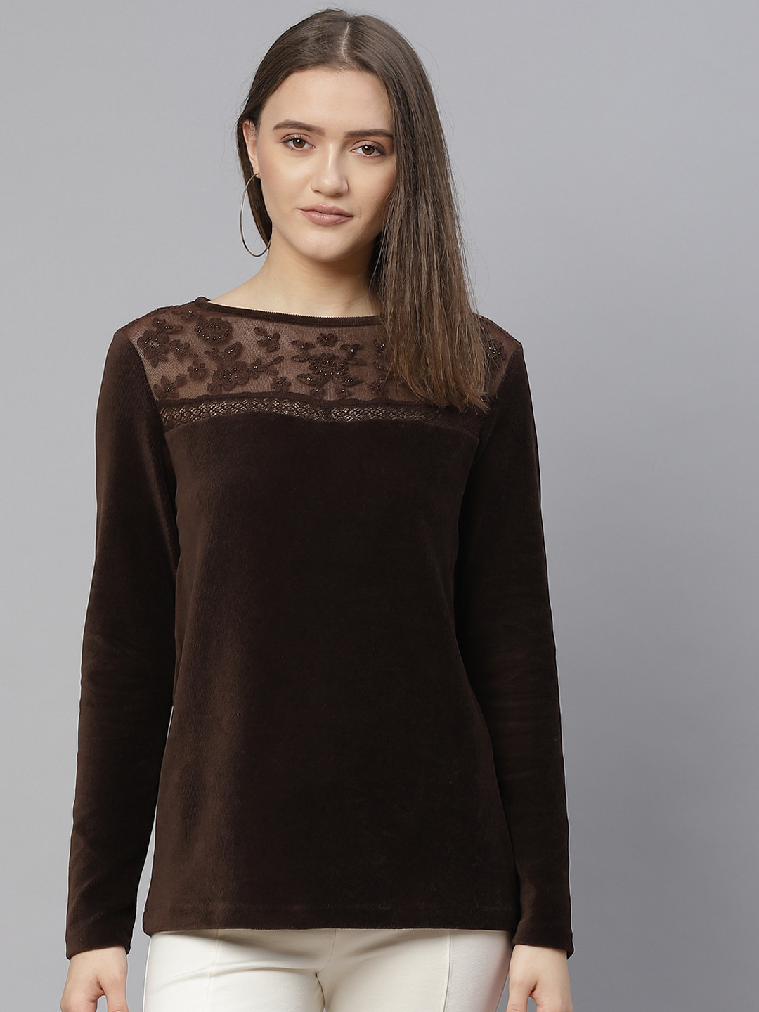 

Marks & Spencer Women Brown Regular Top