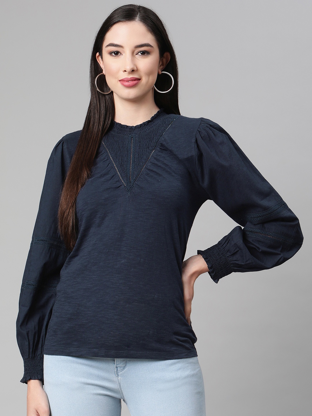 

Marks & Spencer Navy Blue Regular Top