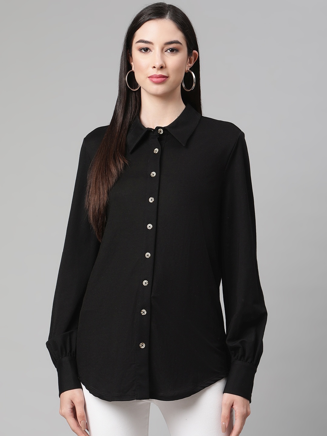 

Marks & Spencer Black Shirt Style Top