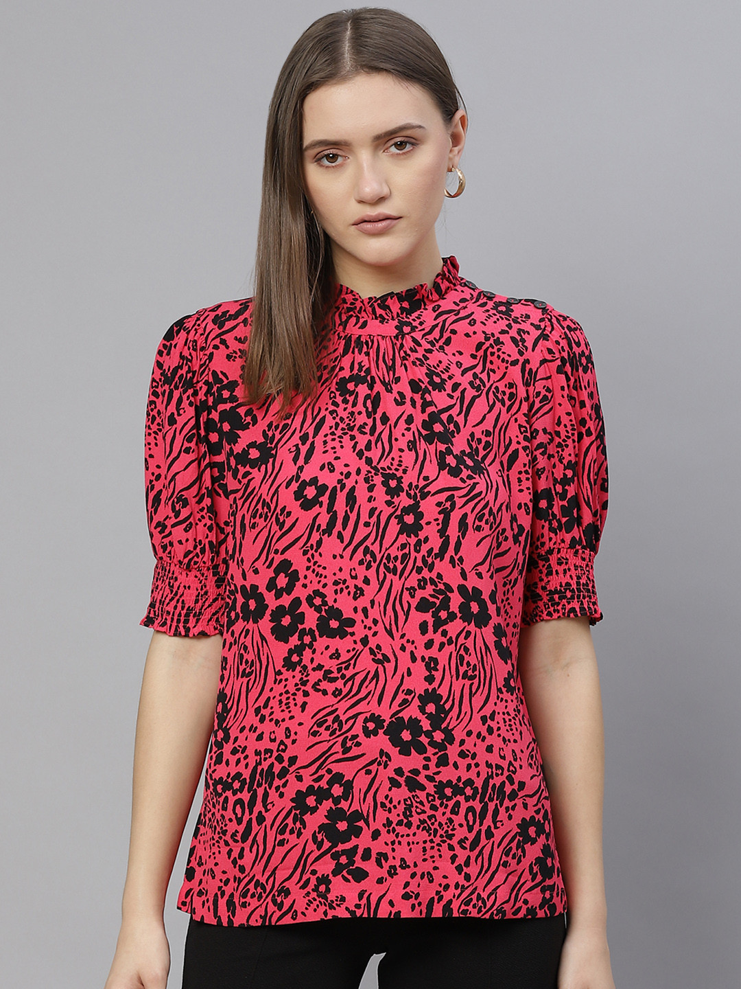 

Marks & Spencer Pink Floral Regular Top