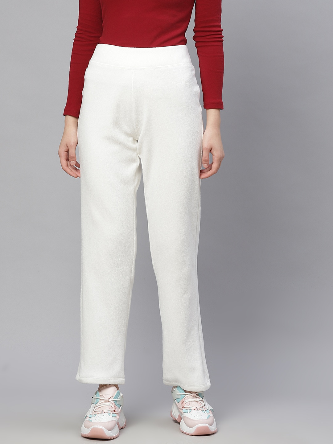 

Marks & Spencer Women White Solid Trousers