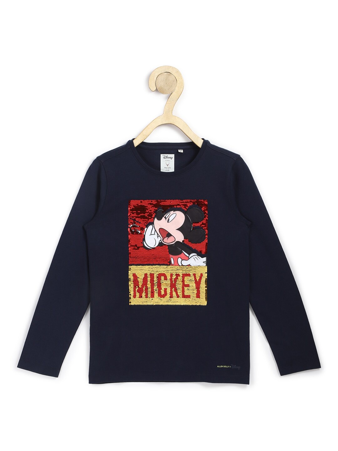 

Allen Solly Junior Boys Navy Blue & Red Mickey Mouse Printed T-shirt