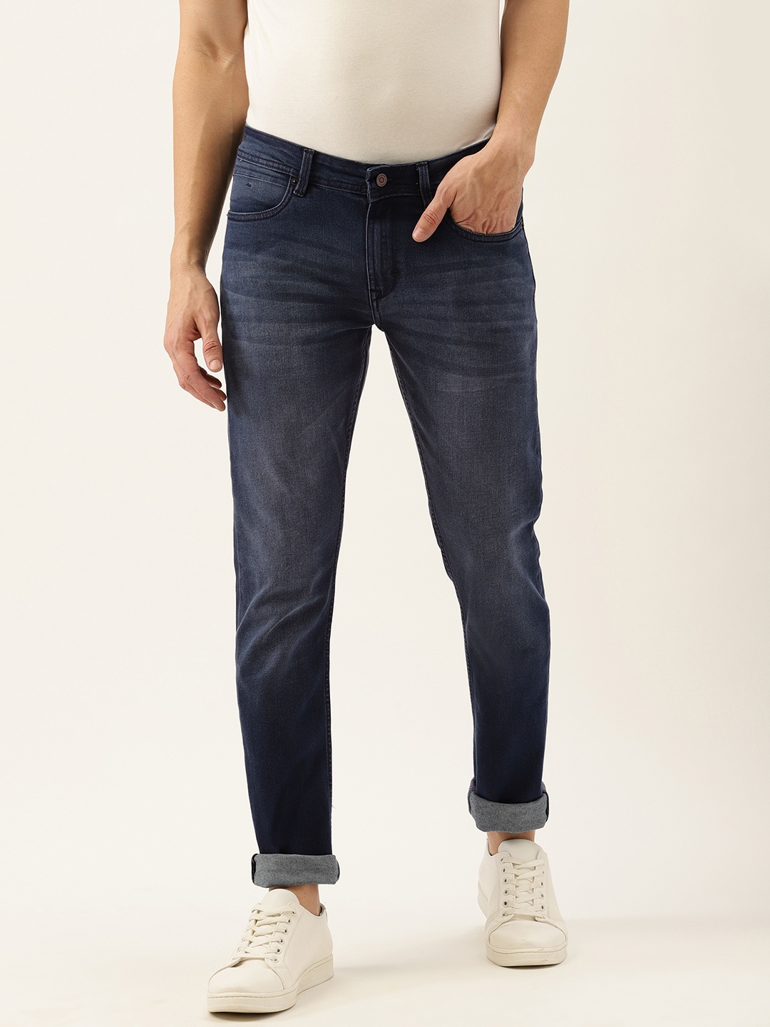 

Peter England Casuals Men Blue Slim Fit Light Fade Stretchable Jeans