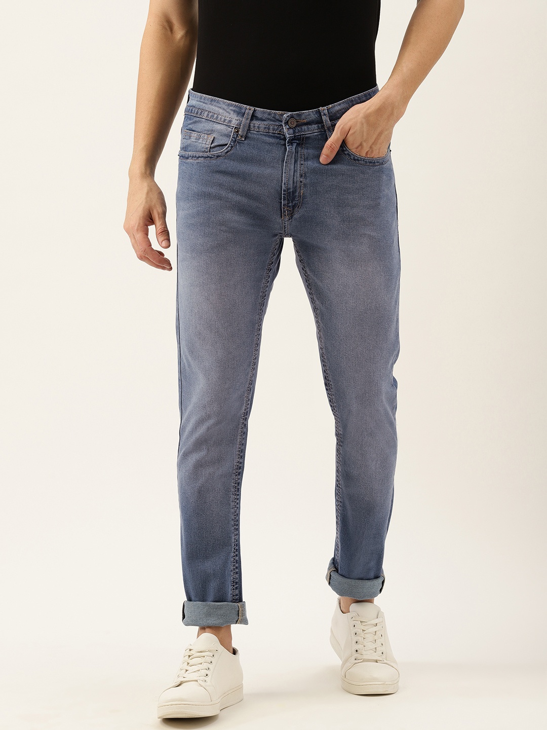 

Peter England Casuals Men Blue Slim Fit Light Fade Stretchable Jeans