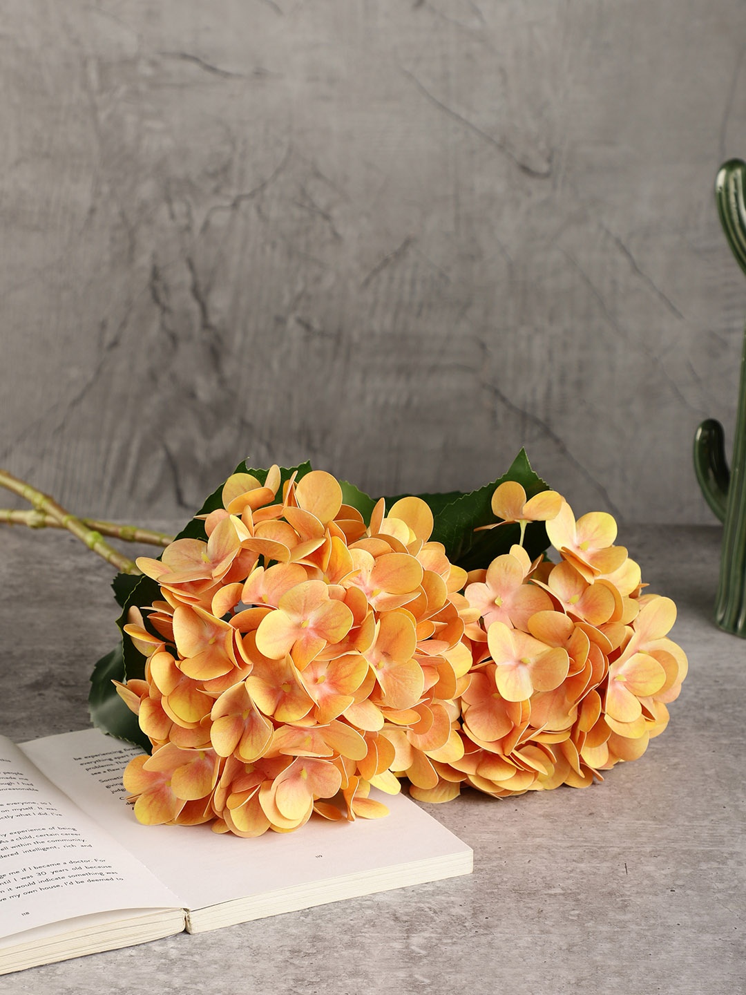 

OddCroft Peach Artificial Hydrangea Flower Stick