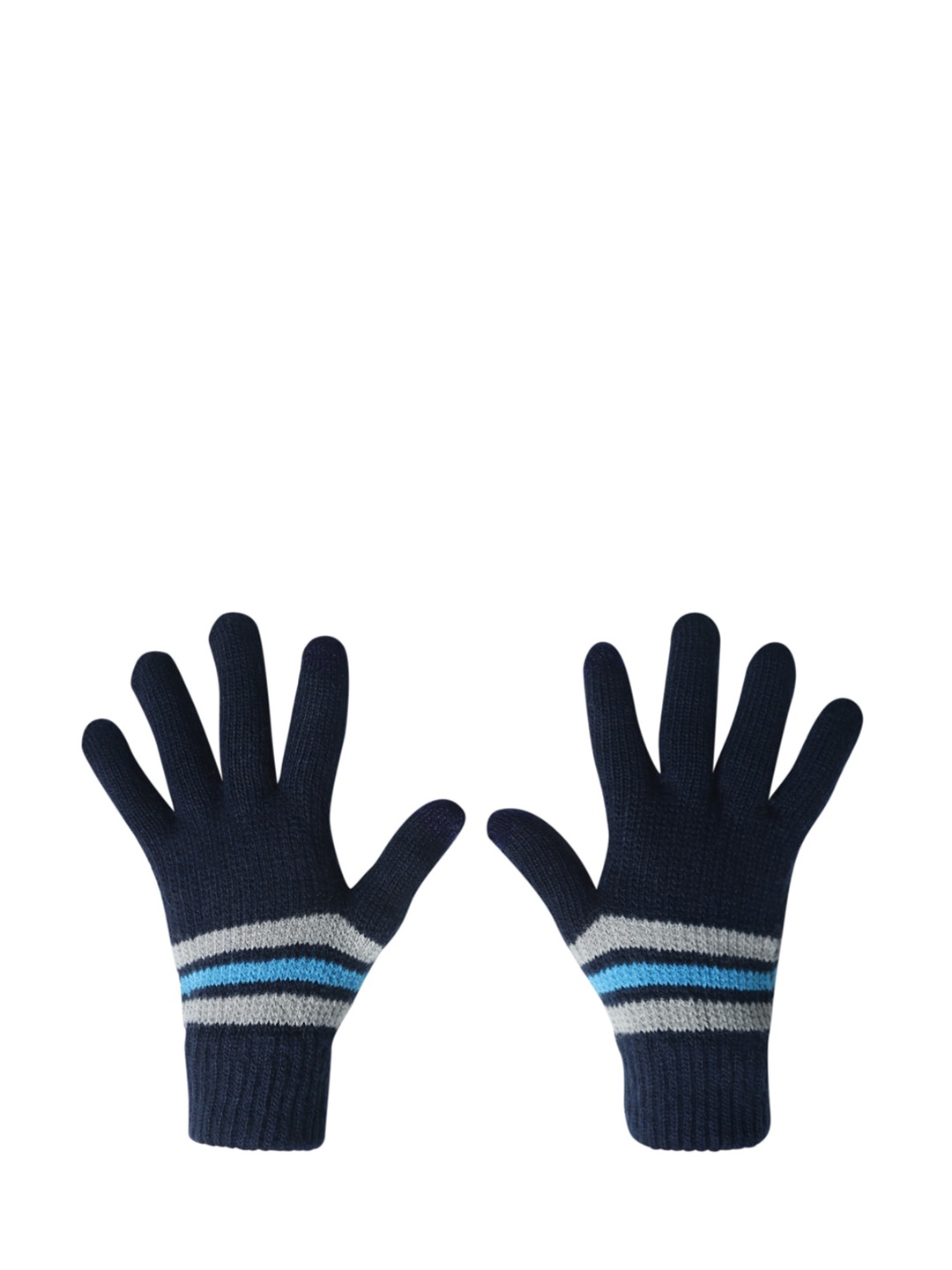 

LOOM LEGACY Men Navy Blue Acrylic Hand Gloves