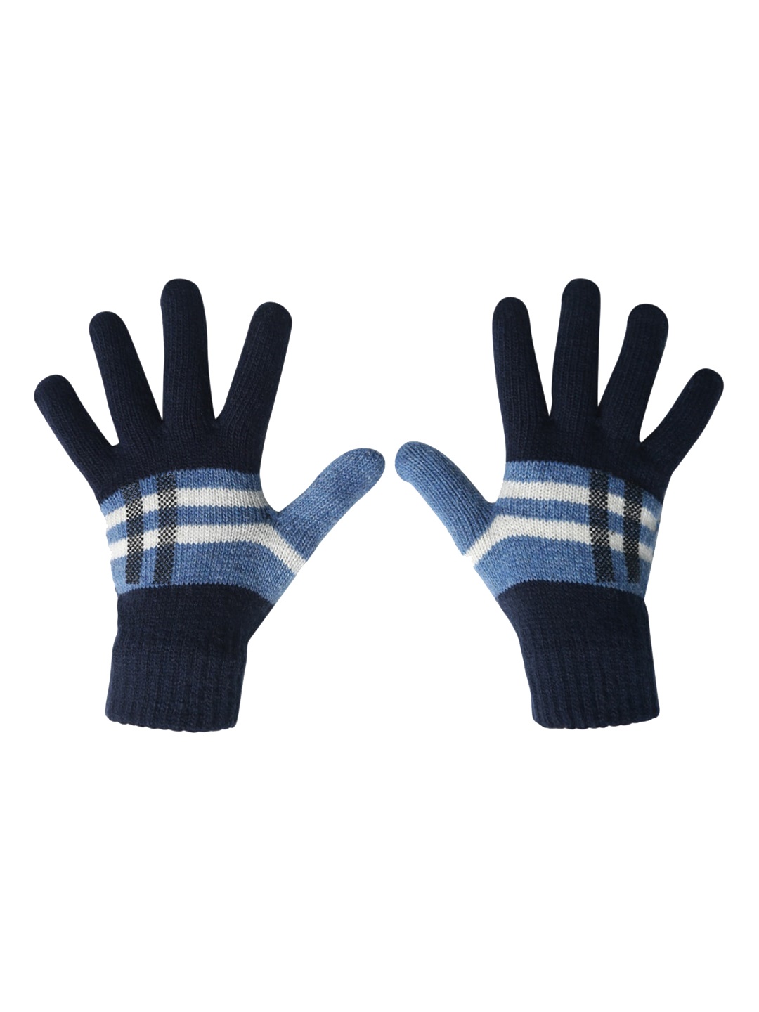 

LOOM LEGACY Men Navy Blue Acrylic Hand Gloves