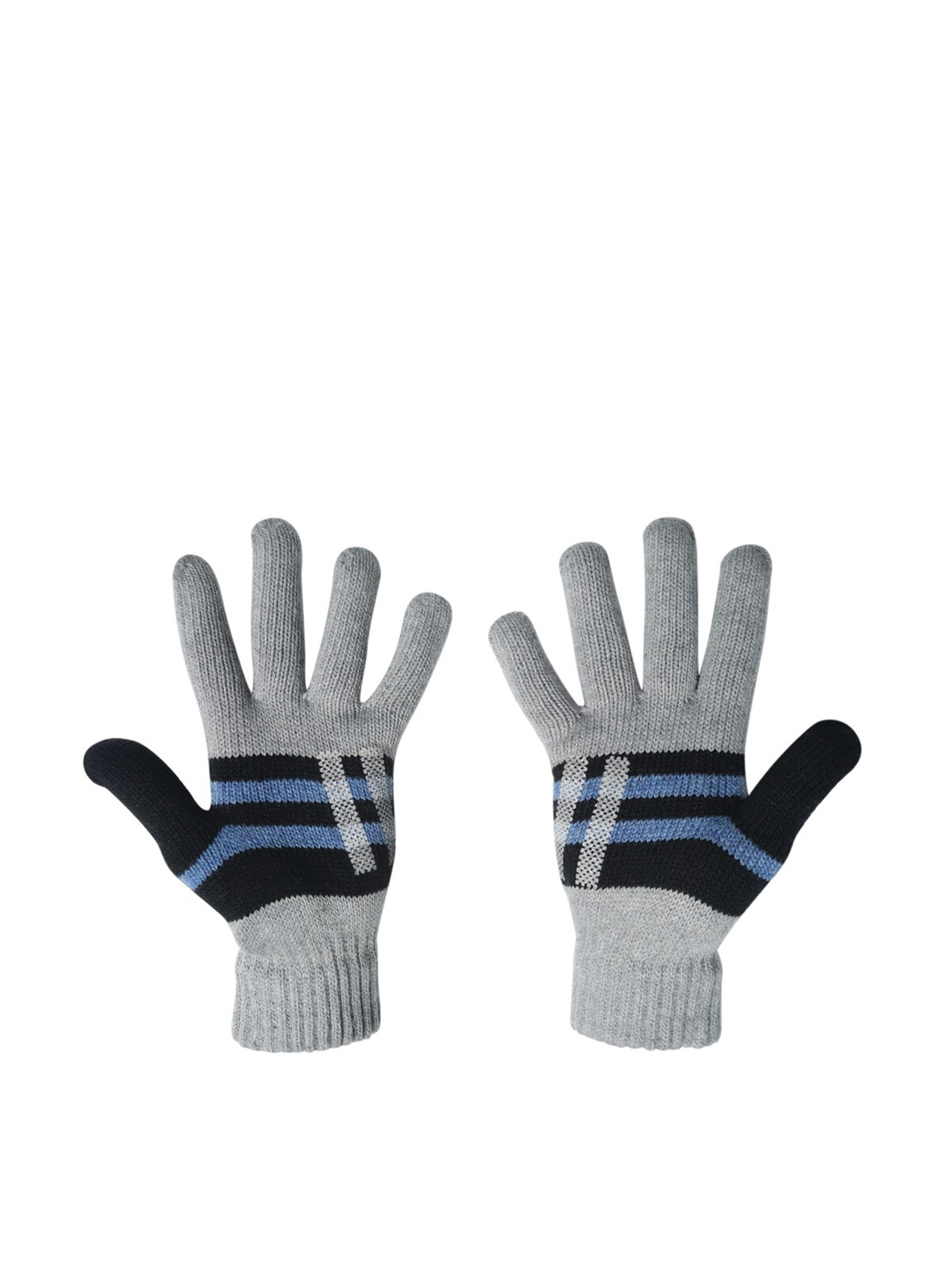 

LOOM LEGACY Men Grey Acrylic Wool Hand Gloves