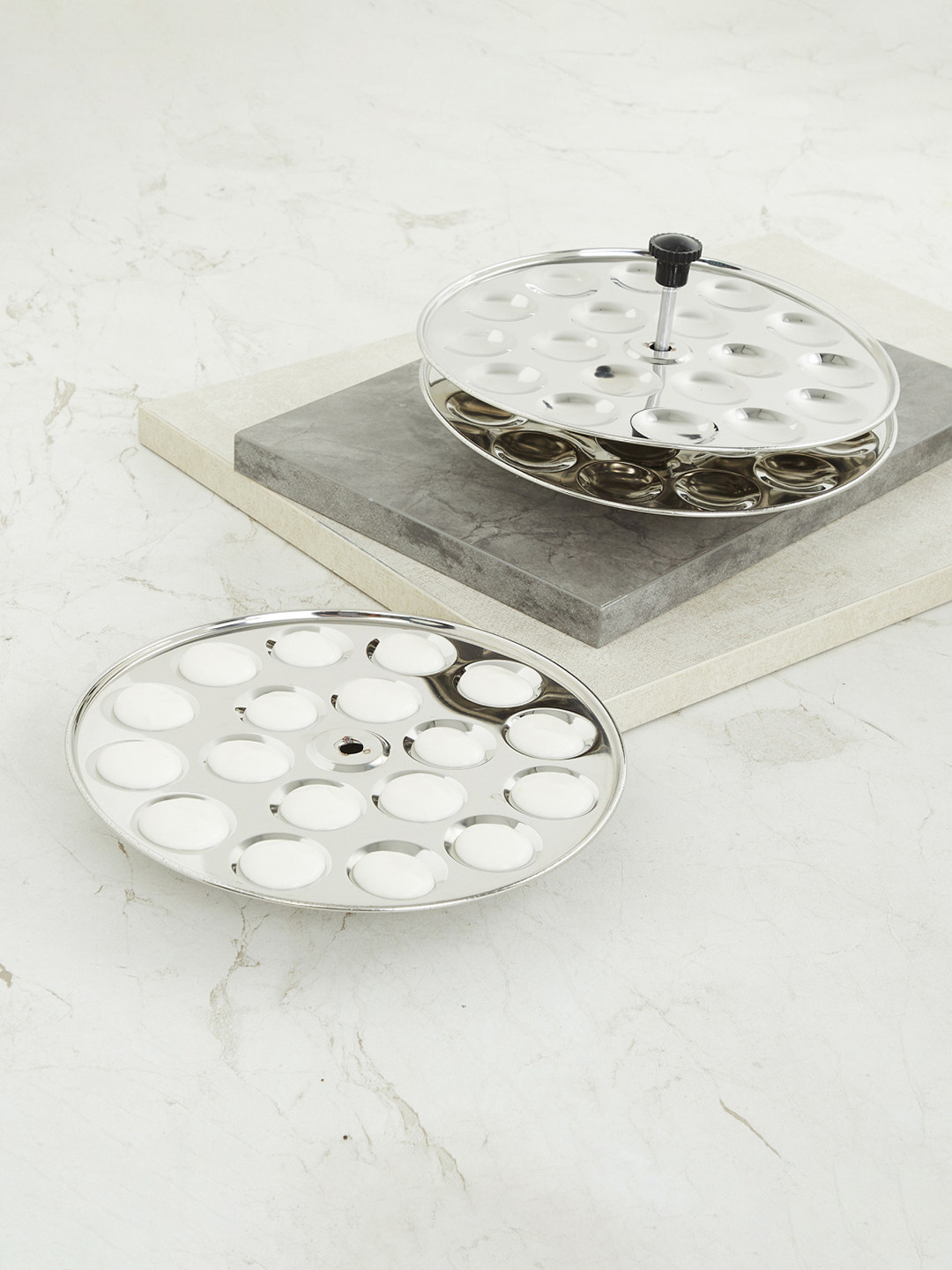 

Home Centre Silver Cookware Idly maker Stainless Steel