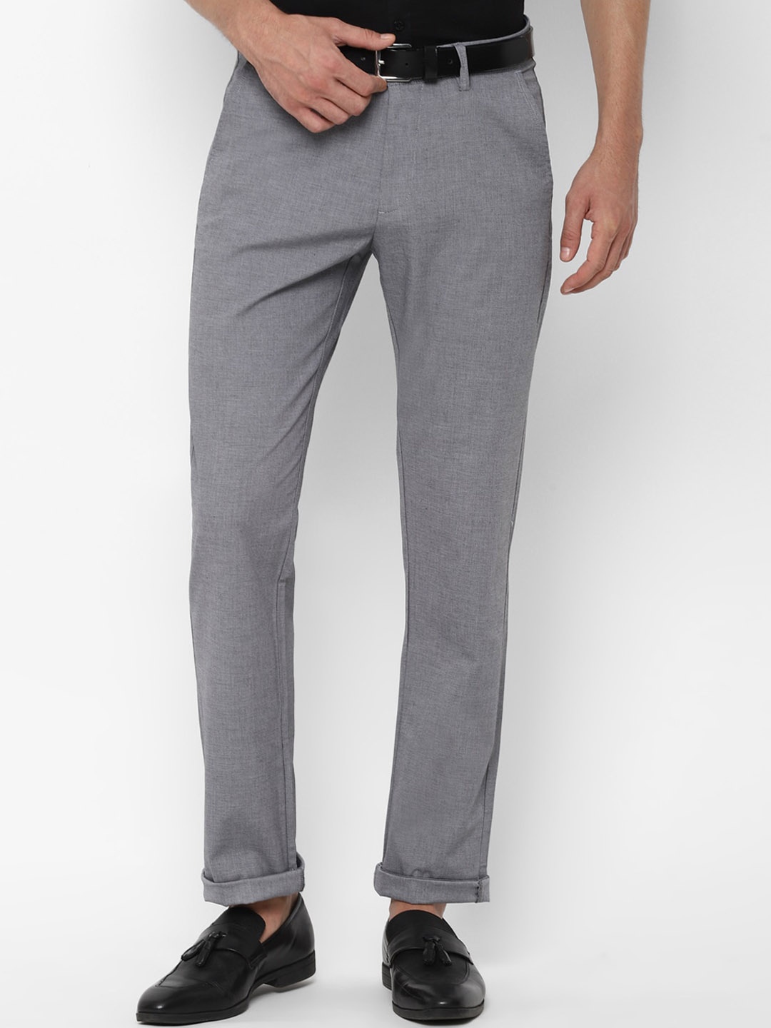 

Allen Solly Men Grey Trousers