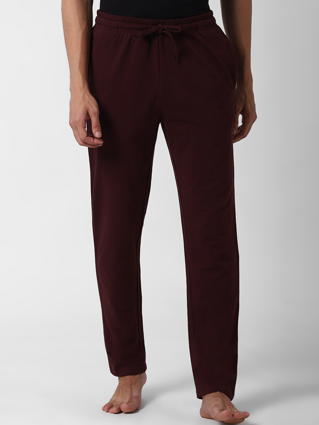 

Peter England Men Maroon Solid Pure Cotton Lounge Pants