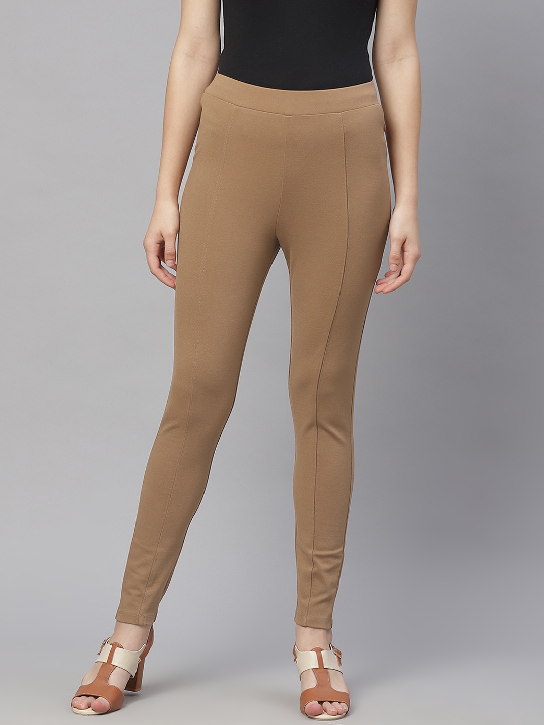 

Marks & Spencer Women Brown Solid Ankle-Length Leggings