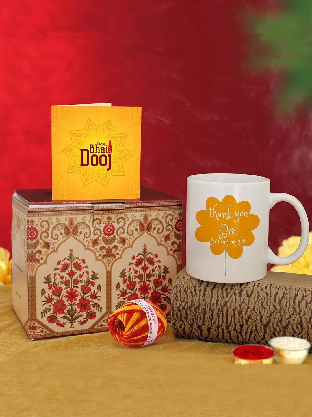 

TIED RIBBONS Multicoloured Bhai Dooj Printed Home Gift Set, Multi