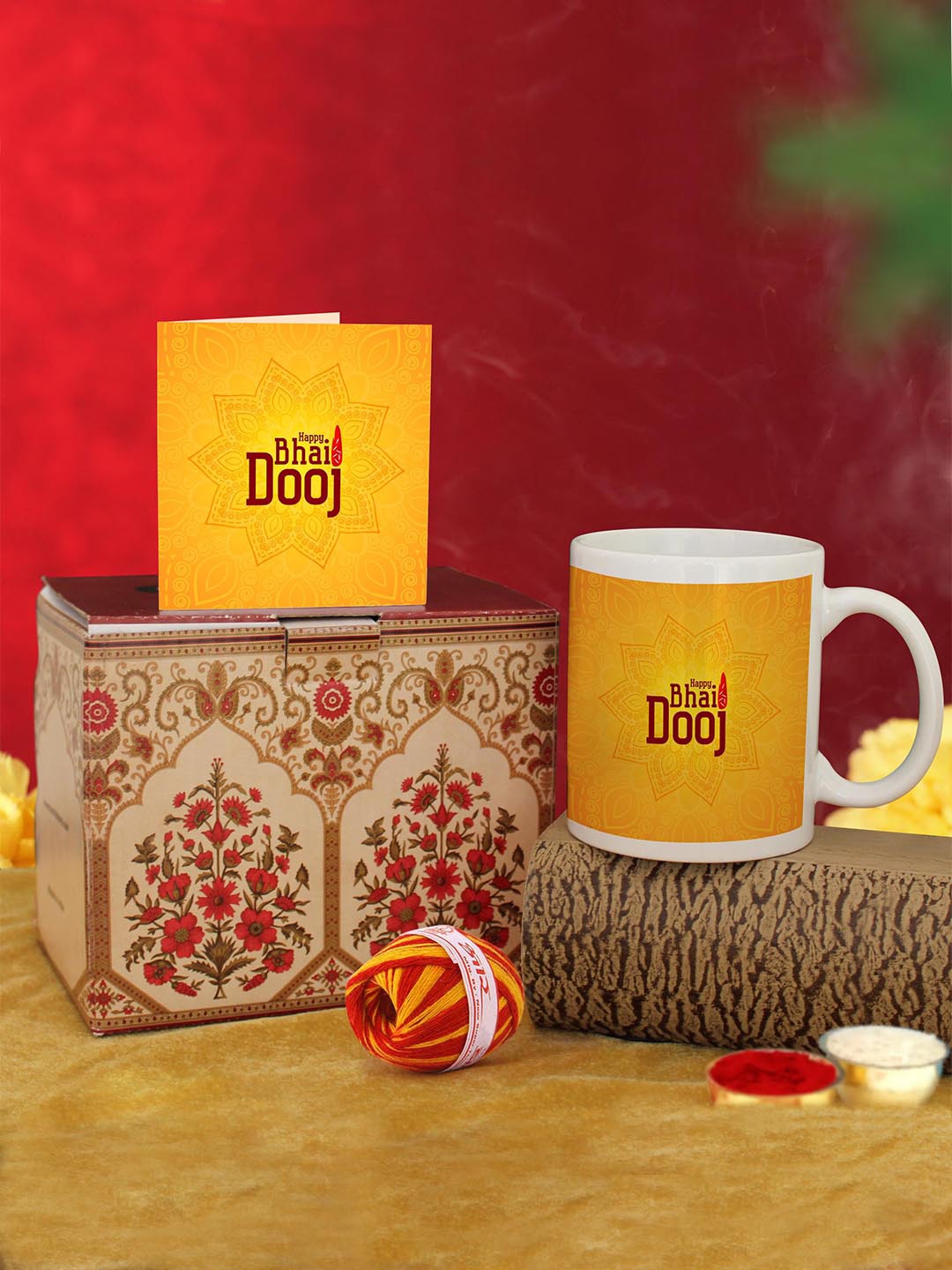 

TIED RIBBONS Bhai Dooj Special Coffee Mug Combo Gift Pack, Multi