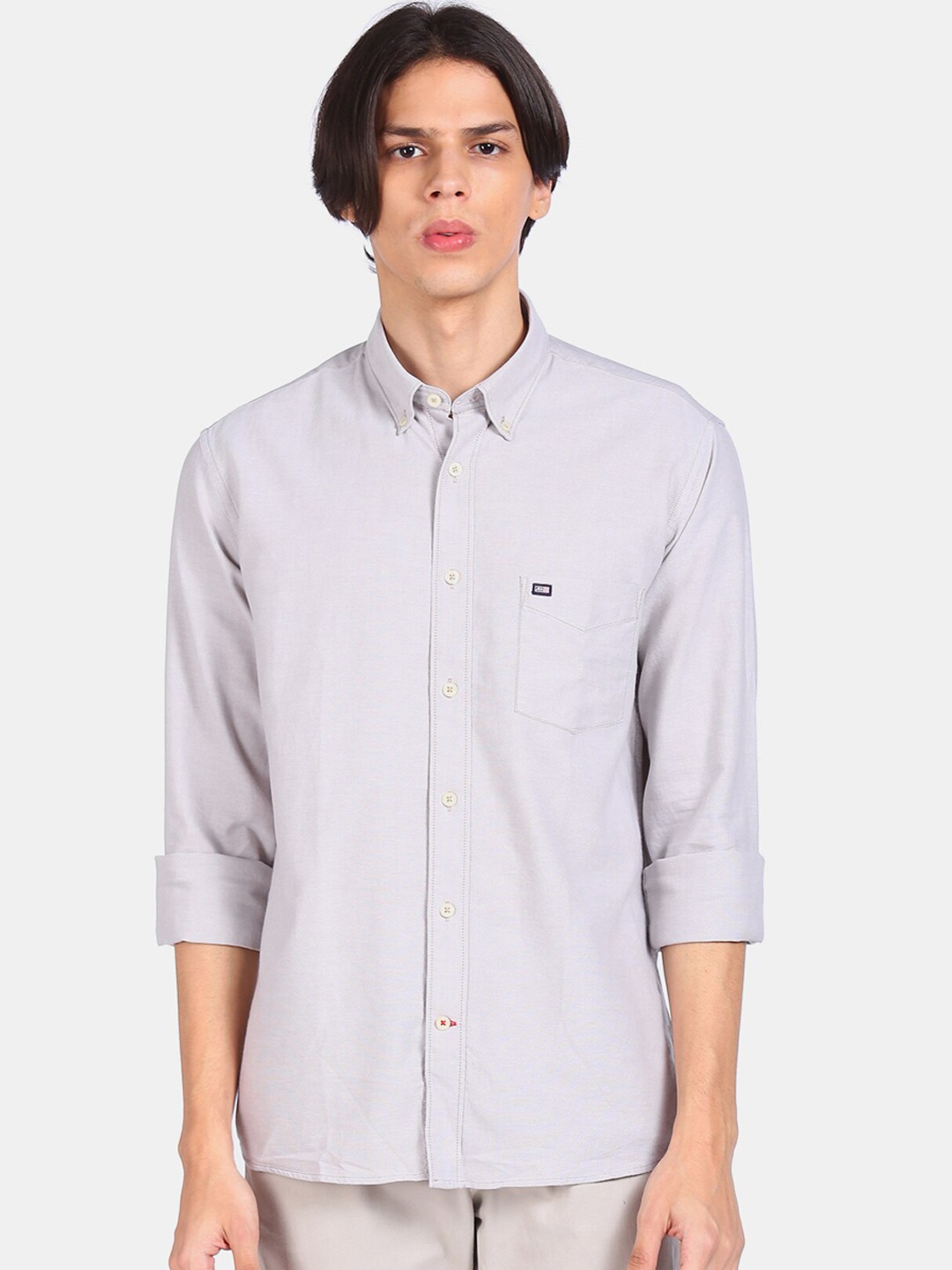

Arrow Sport Men Grey Solid Casual Shirt