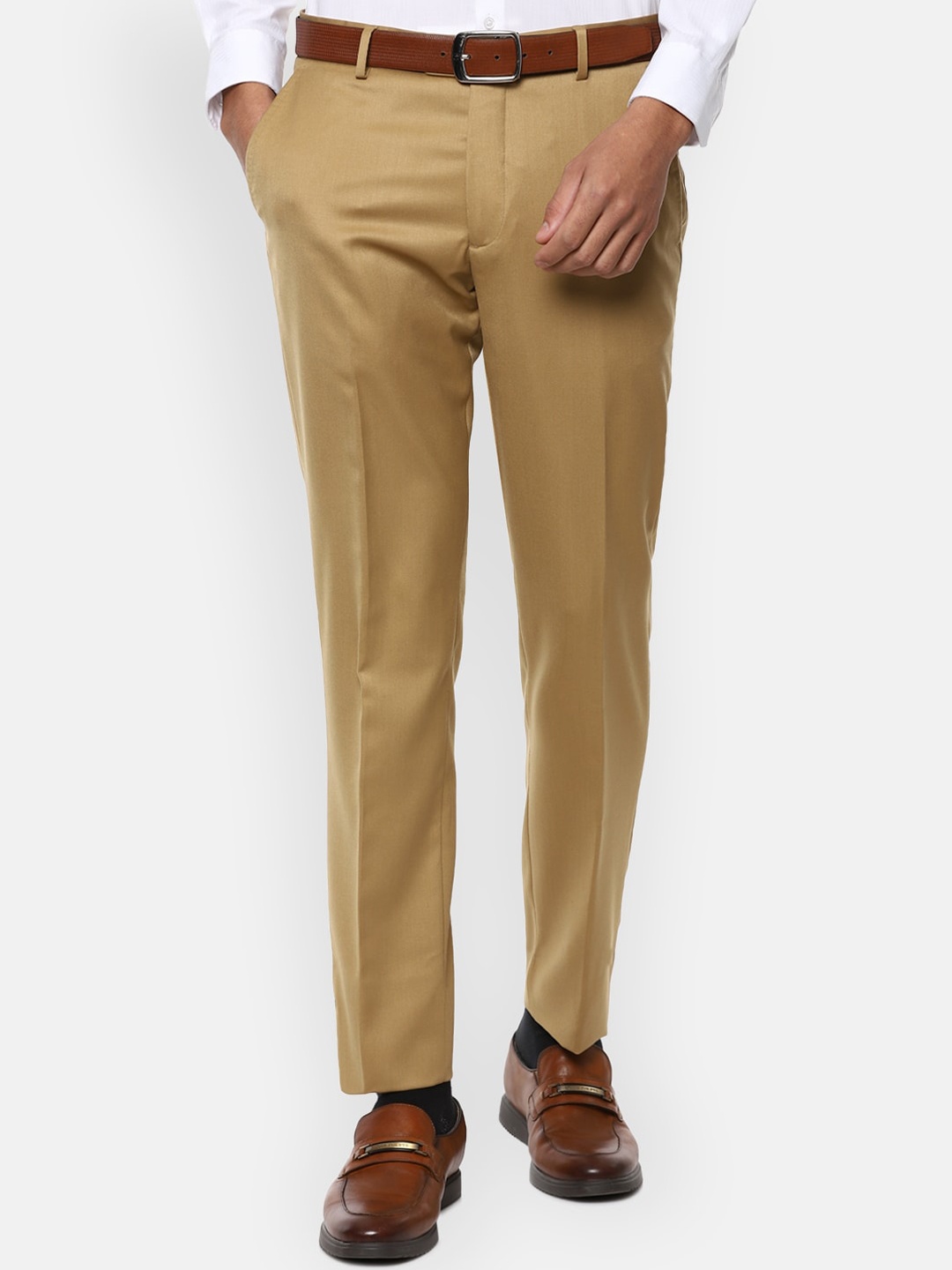 

Louis Philippe Gods & Kings Men Khaki Slim Fit Formal Trousers