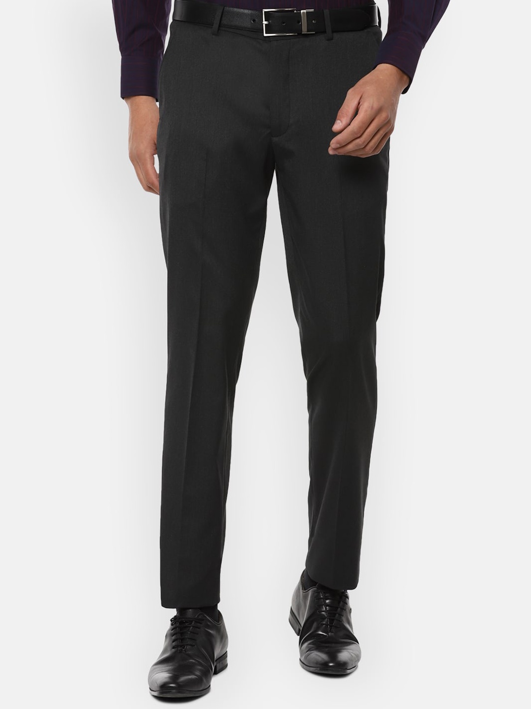 

Louis Philippe Men Black Slim Fit Formal Trousers
