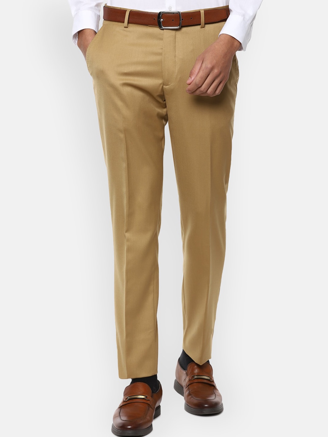 

Louis Philippe Gods & Kings Men Khaki Slim Fit Formal Trousers