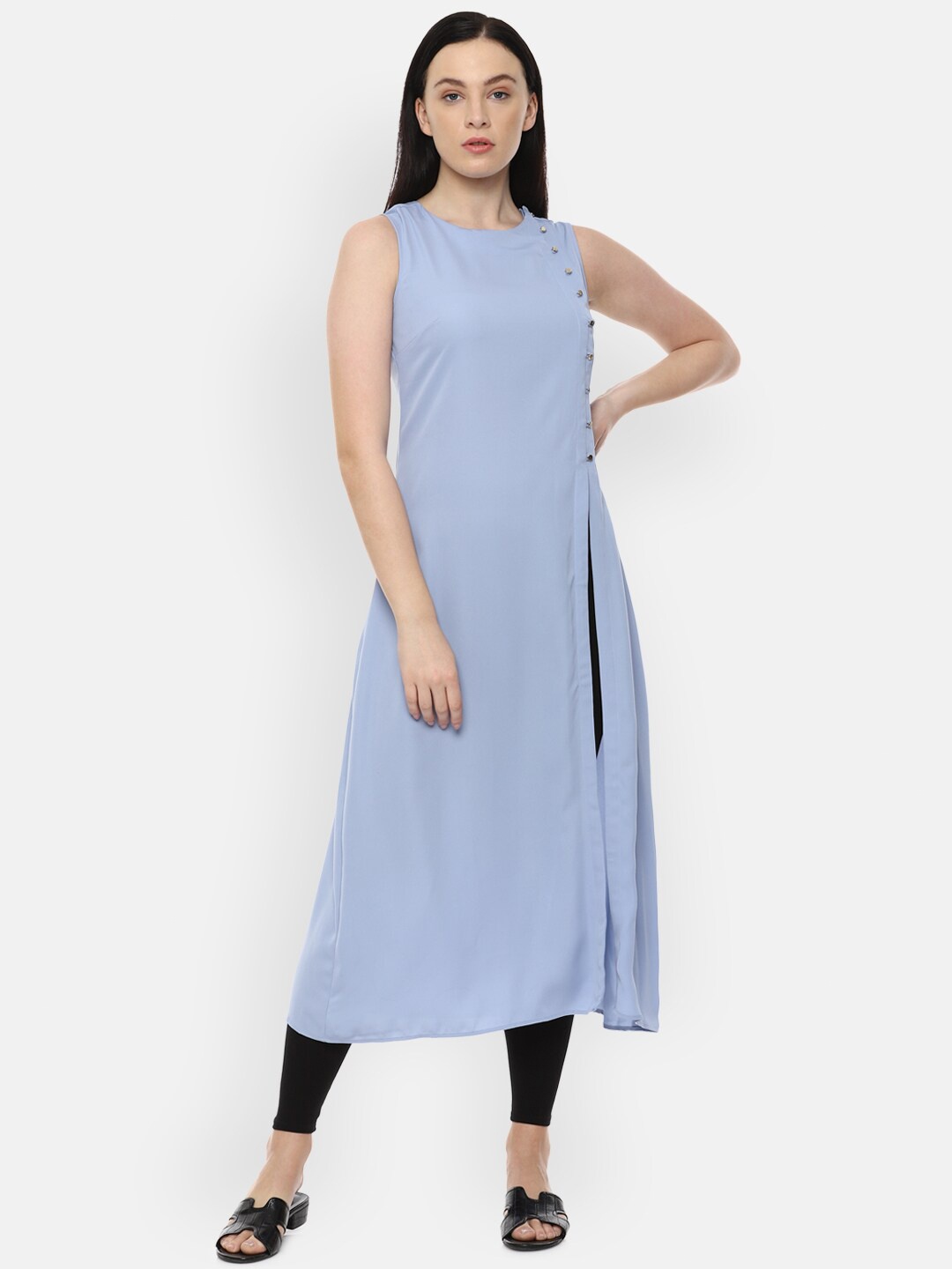 

Van Heusen Woman Women Blue High Slit Kurta
