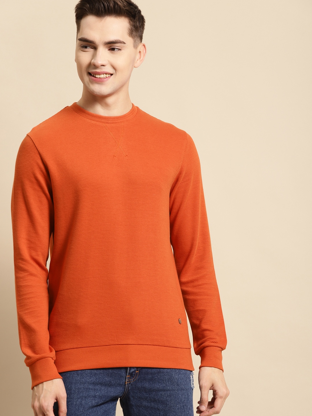 

United Colors of Benetton Men Rust Pullover