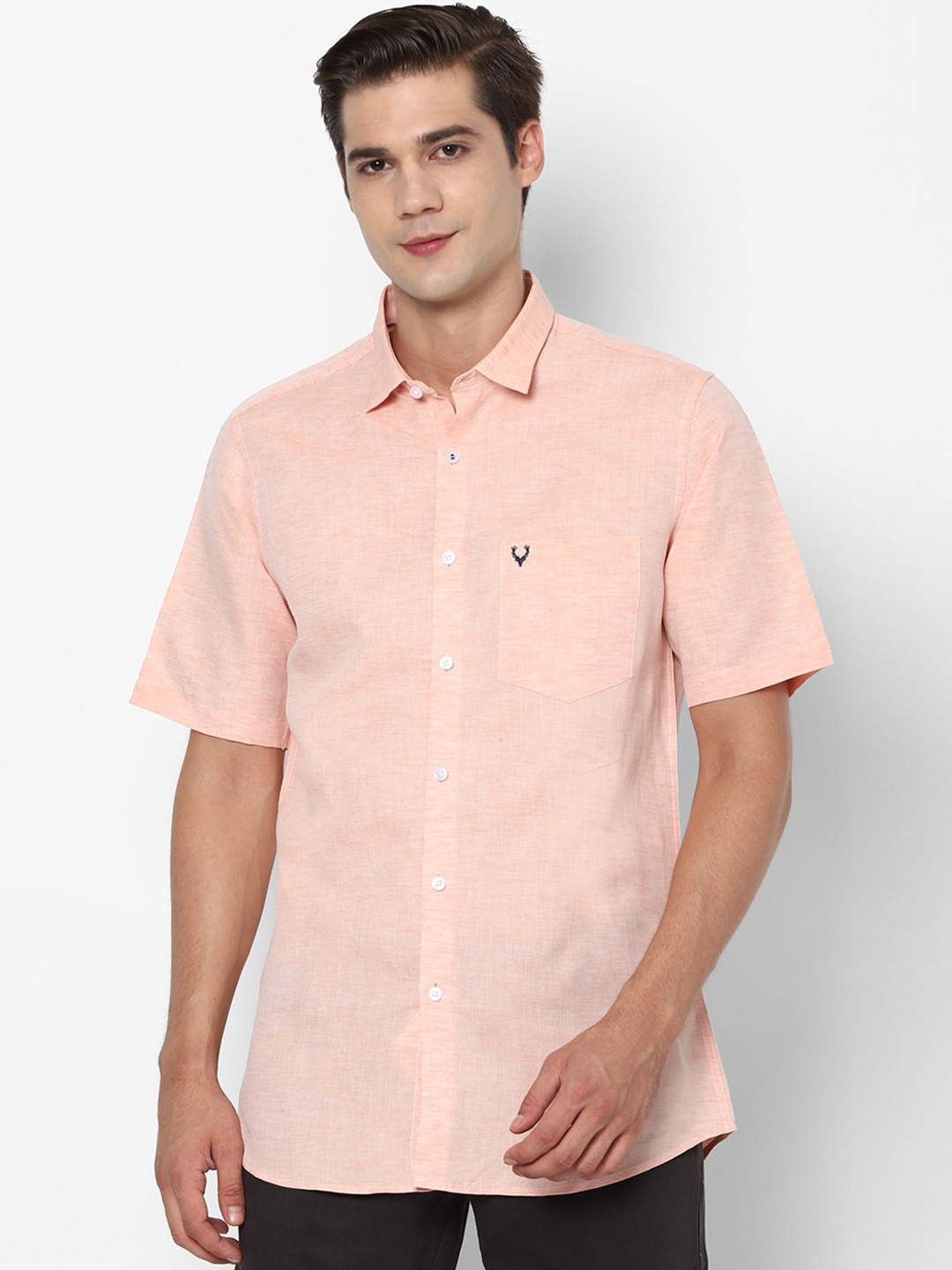 

Allen Solly Men Pink Slim Fit Opaque Casual Shirt