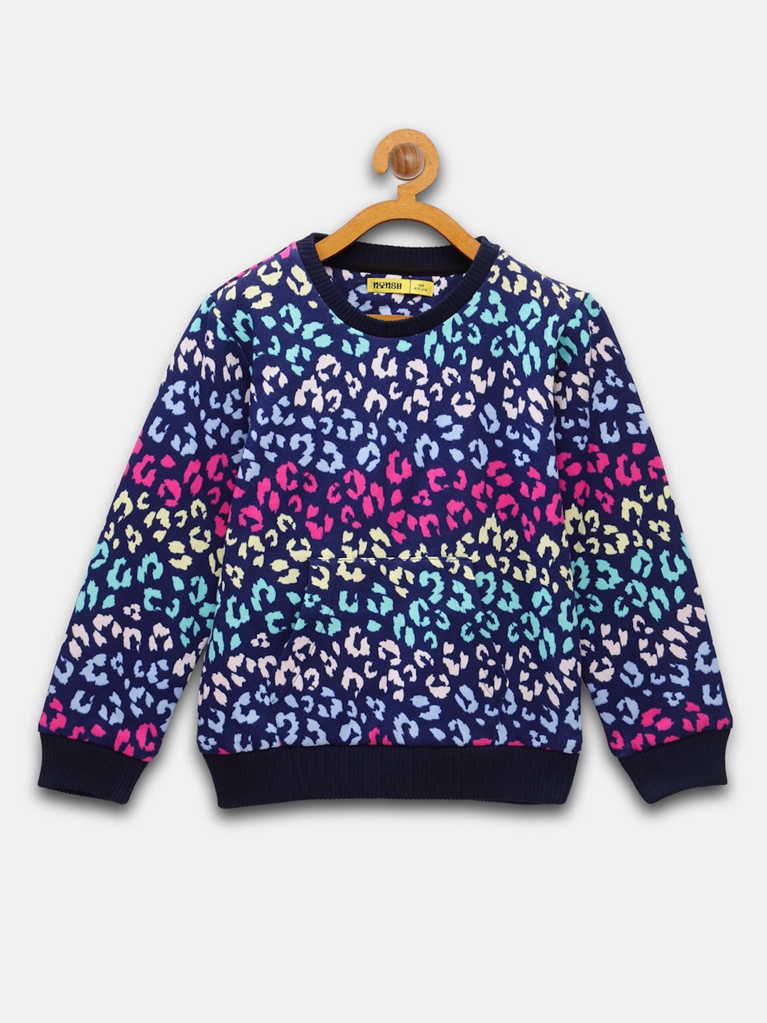 

NYNSH Girls Navy Blue Printed Sweatshirt