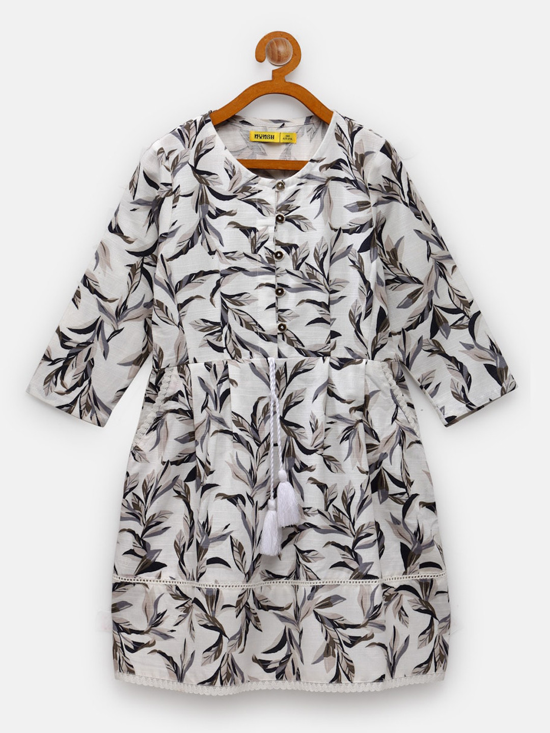 

NYNSH Girls White Floral Dress
